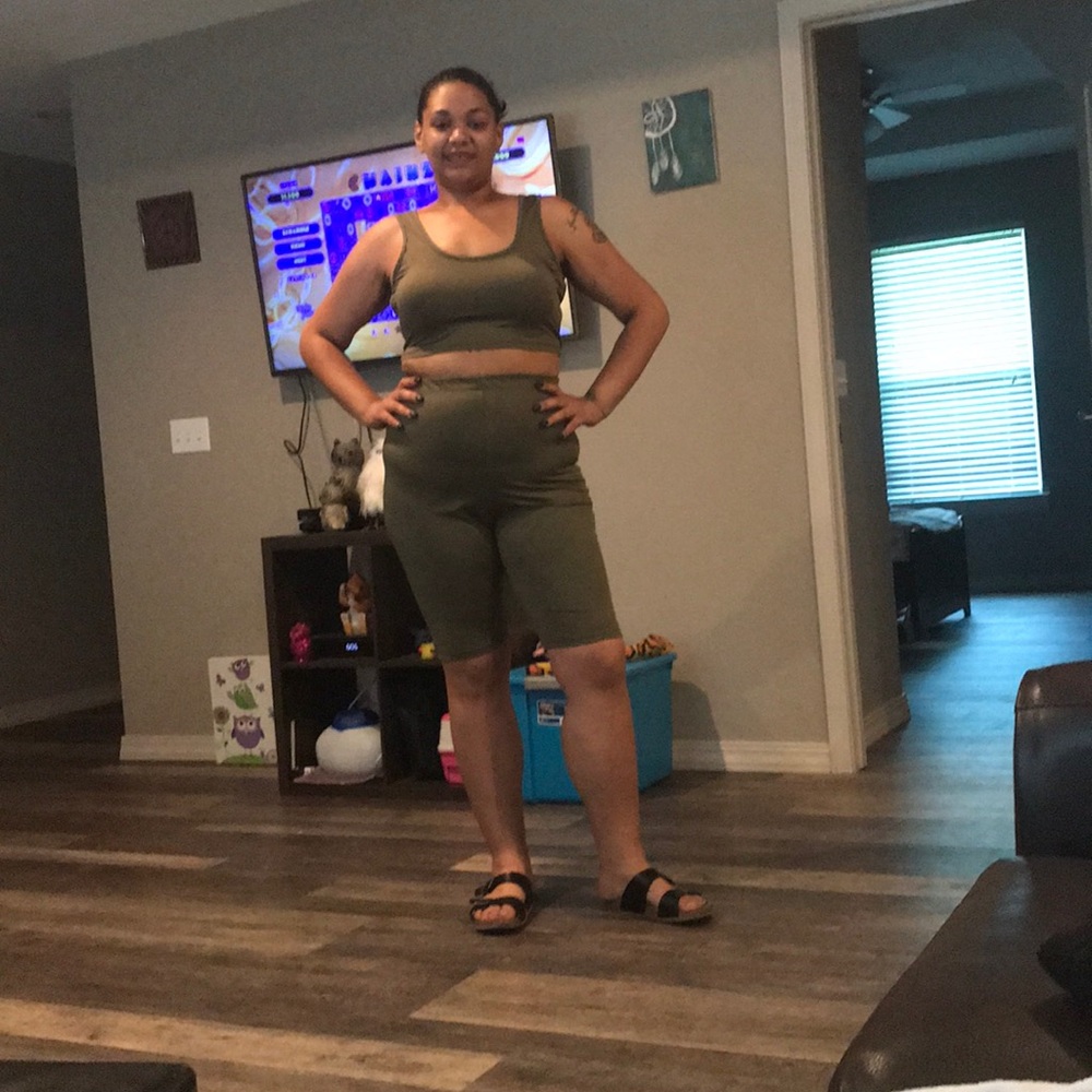 Olive green lounge set